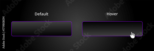 Modern rounded CTA buttons, default and hover, UI design, 3D effect, web UI element for landing pages, mobile apps.