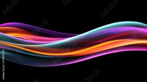 Abstract colorful wave design