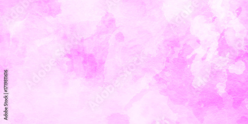 Minimal and modern hand drawn watercolor style for background, Paint leaks and ombre effects hand painted cloudy pink paper texture, watercolor background with space for text or image.