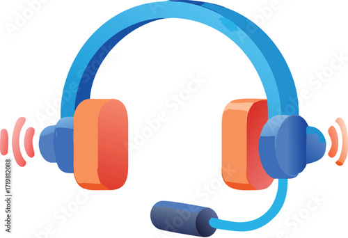 Stylish wireless headphones with a stereo sound system isolated on a white background, perfect for music lovers and DJs