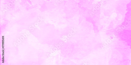 Minimal and modern hand drawn watercolor style for background, Paint leaks and ombre effects hand painted cloudy pink paper texture, watercolor background with space for text or image.