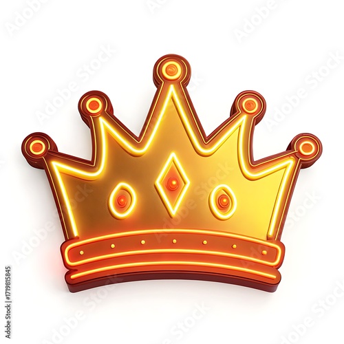 golden crown isolated on white background