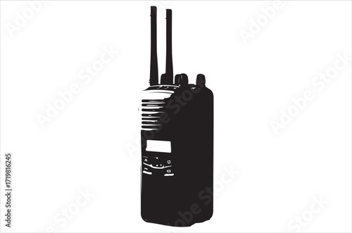 Walkie Talkies Silhouette Vector bundle illustration, walkie Talkies Silhouette, icon on white background.