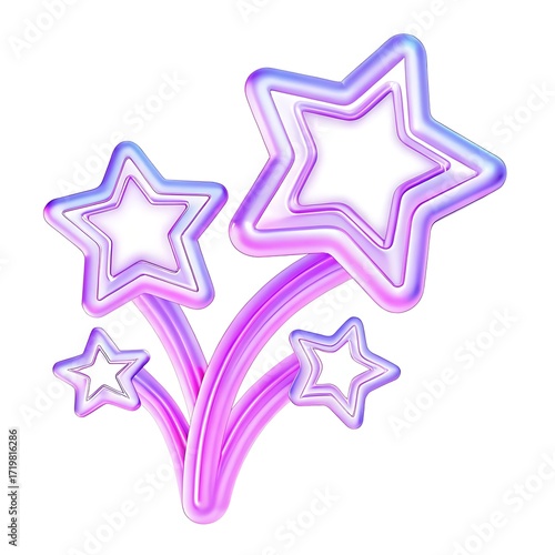 set of colorful stars