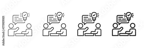 Suggestion Icon Set Different Line Style Collection 