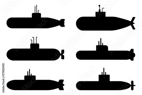 submarine underwater vessel military silhouette