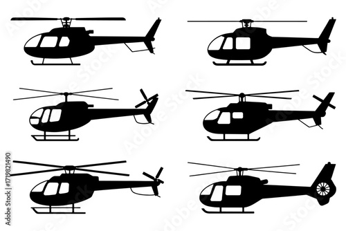  helicopter aircraft flight aviation transportation silhouette