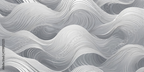 Soft white satin textile with a smooth, seamless curve pattern for a wedding decoration backdrop