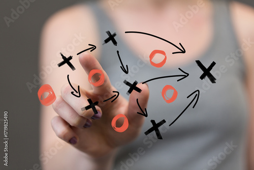 Woman's hand interacts with...