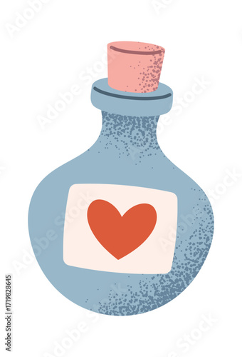 Love potion flask romantic symbol