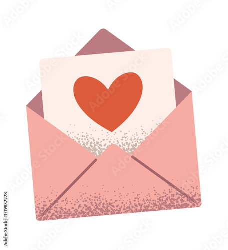 Valentine day greeting card envelop