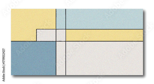 Minimal Abstract Geometric Color Blocks Background with Pastel Tones and Grain Texture