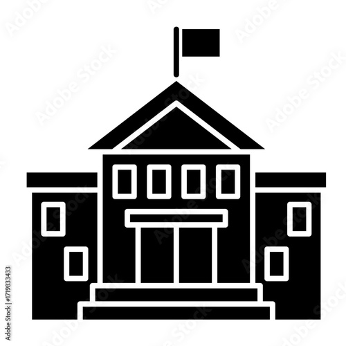 University  Icon Element For Design	