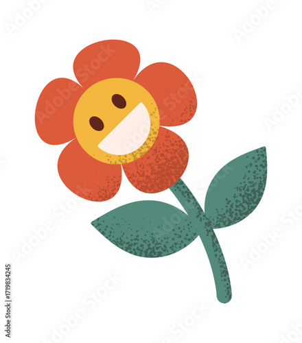 Cute holiday flower anthropomorphic character
