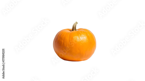 Orange pumpkin isolated on white background for vegetable autumn harvest and seasonal design illustration
