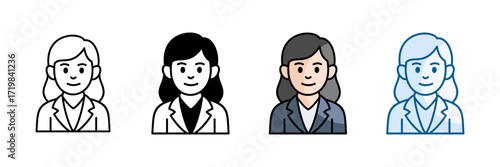 Accountant Icon Set Multiple Style Collection