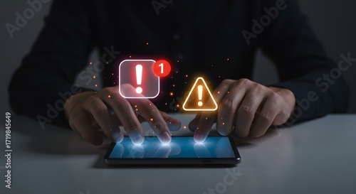 Digital Warning Notification on Mobile Device