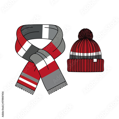 Winter Clothing Minimal Hat and Scarf