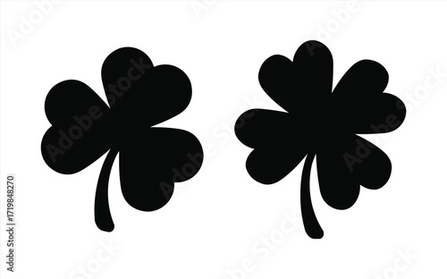 Shamrock vector icon. leaf clover flat vector icon