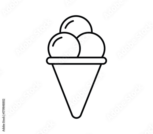 Vector art of ice cream cone