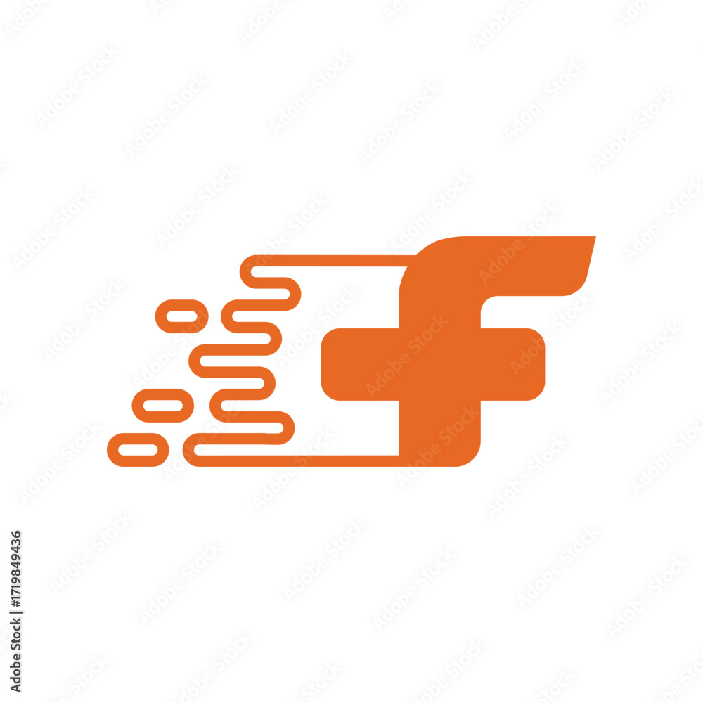 Obraz premium cf letters vector abstract logo modern style