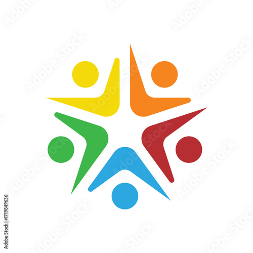 people team abstract logo modern style