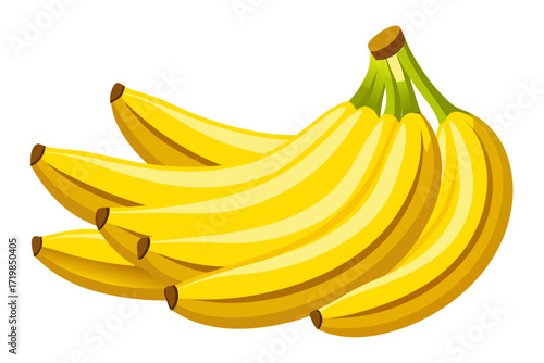 bananas isolated on white