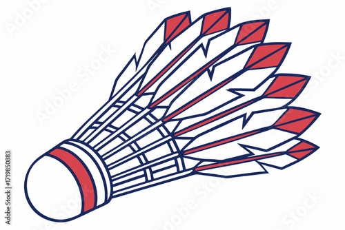 badminton racket and shuttlecock