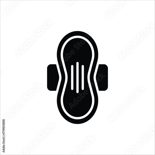 Sanitary napkin icon. Menstrual pad and Female hygiene symbol. Vector illustration for web design. Linear style napkin icon. Editable stroke.