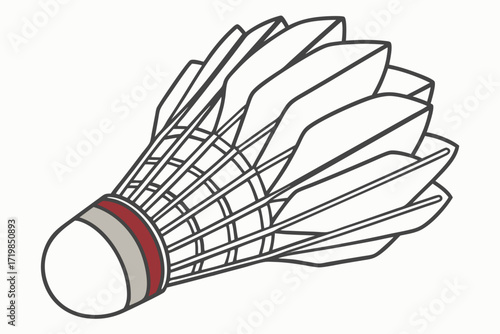 badminton shuttlecock isolated on white