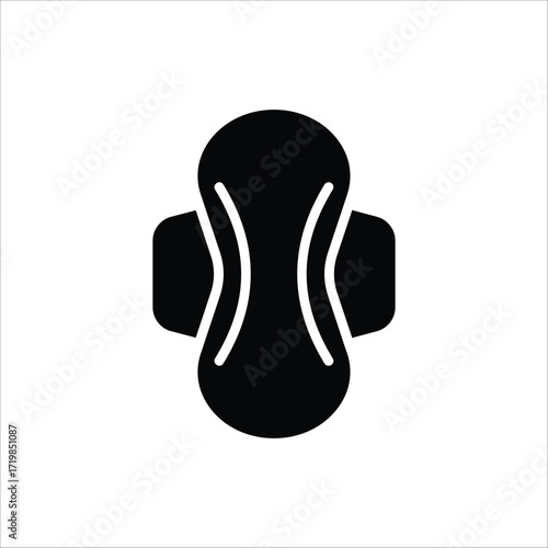 Sanitary napkin icon. Menstrual pad and Female hygiene symbol. Vector illustration for web design. Linear style napkin icon. Editable stroke.