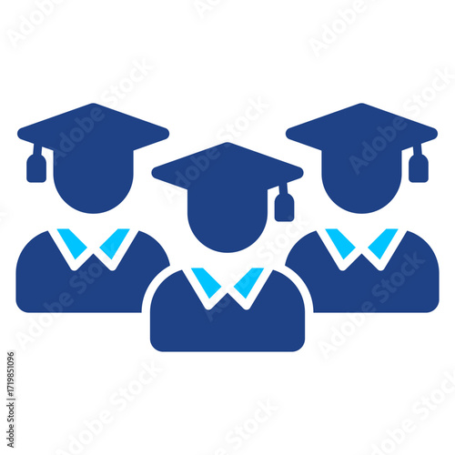 Graduates Bus Simple Vector Icon Collection