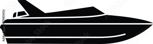 Sleek modern speedboat vector illustration for nautical and maritime designs scalable eps