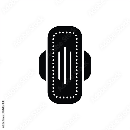 Sanitary napkin icon. Menstrual pad and Female hygiene symbol. Vector illustration for web design. Isolated on white background.