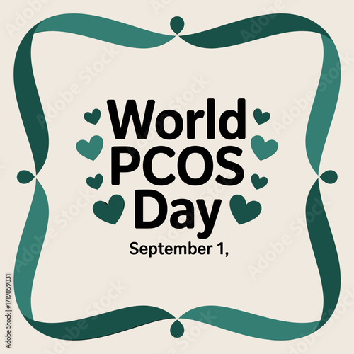 World PCOS Day September Awareness Ribbon