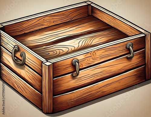 wooden container with vintage tones showcasing rustic charm and versatile application