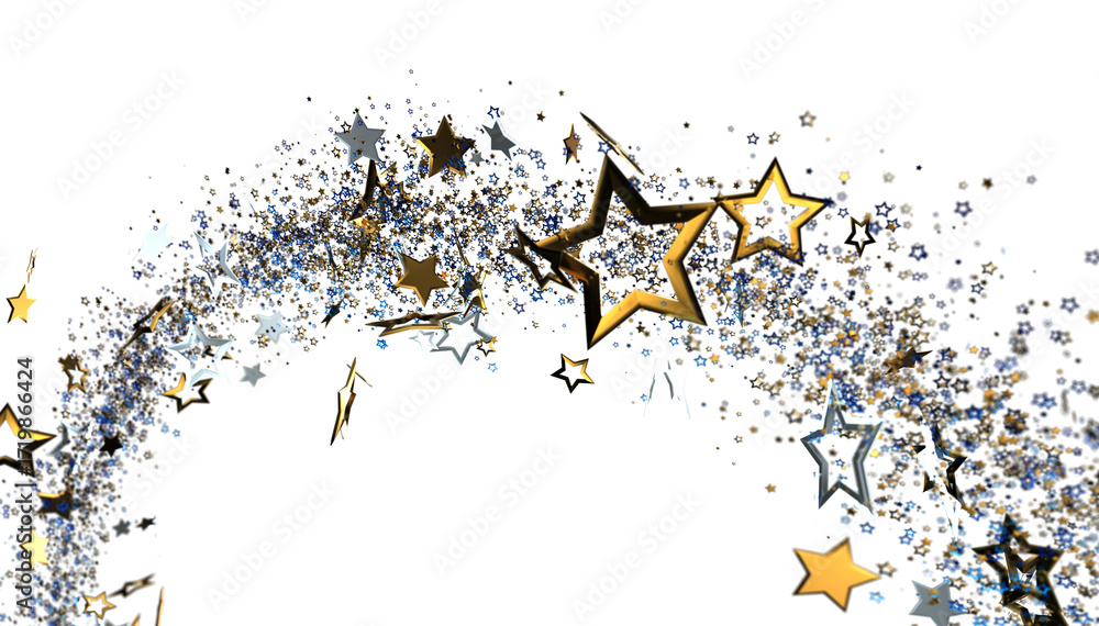 Fototapeta premium Sparkling star trail, festive background. Ideal for celebration, awards, magic, success concepts.
