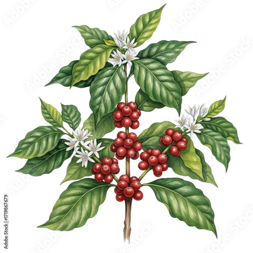 Coffee berries illustration 