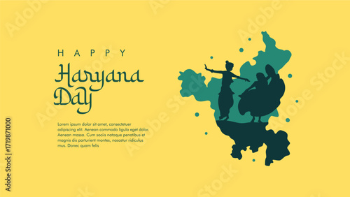vector haryana day poster template