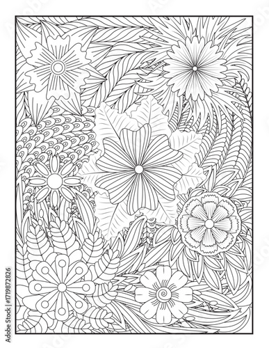 Zentangle Coloring Pages | Relaxing Stress Relief Coloring Book for Adults | Intricate Abstract Patterns.