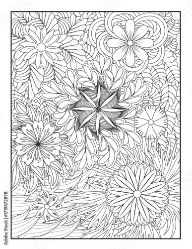 Zentangle Coloring Pages | Relaxing Stress Relief Coloring Book for Adults | Intricate Abstract Patterns.