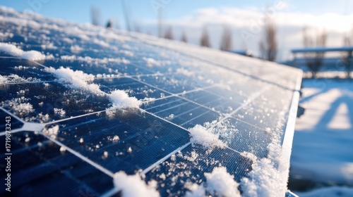snow covered solar panel winter energy