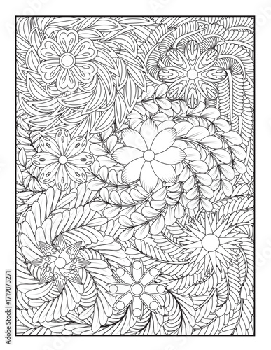 Zentangle Coloring Pages | Relaxing Stress Relief Coloring Book for Adults | Intricate Abstract Patterns.