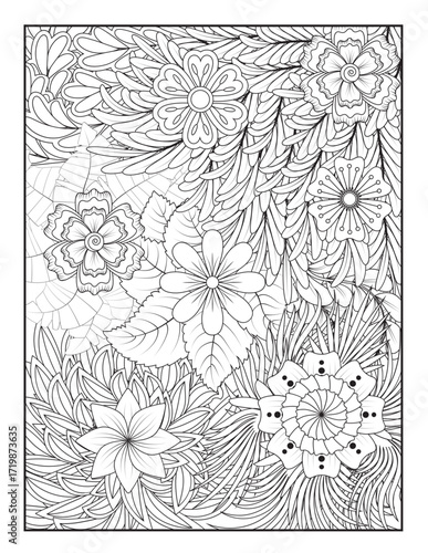 Zentangle Coloring Pages | Relaxing Stress Relief Coloring Book for Adults | Intricate Abstract Patterns.