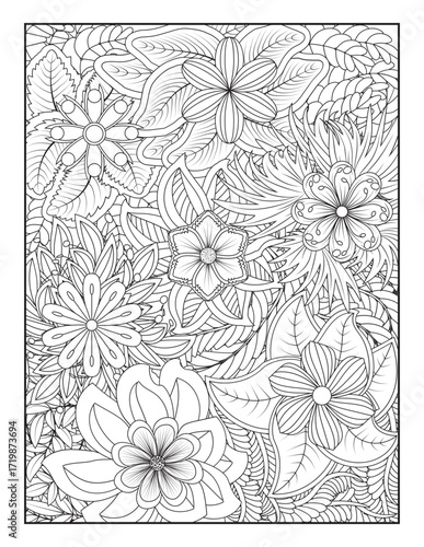 Zentangle Coloring Pages | Relaxing Stress Relief Coloring Book for Adults | Intricate Abstract Patterns.