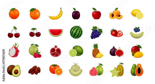 Collection of various fresh fruits.