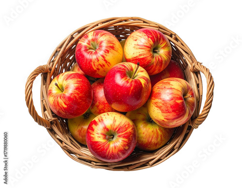 Apfelkorb, transparenter Hintergrund