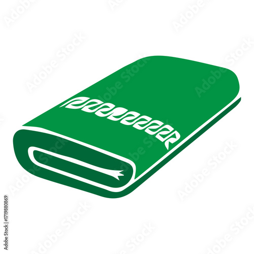 Green Rolled Towel