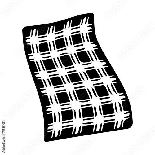Hand-drawn checkered blanket