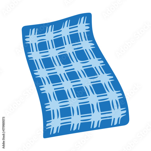 Cozy Blue Checkered Blanket
